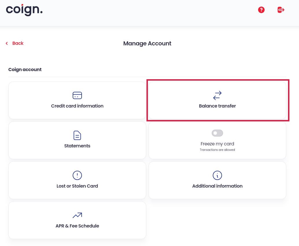 Balance Transfers – Coign